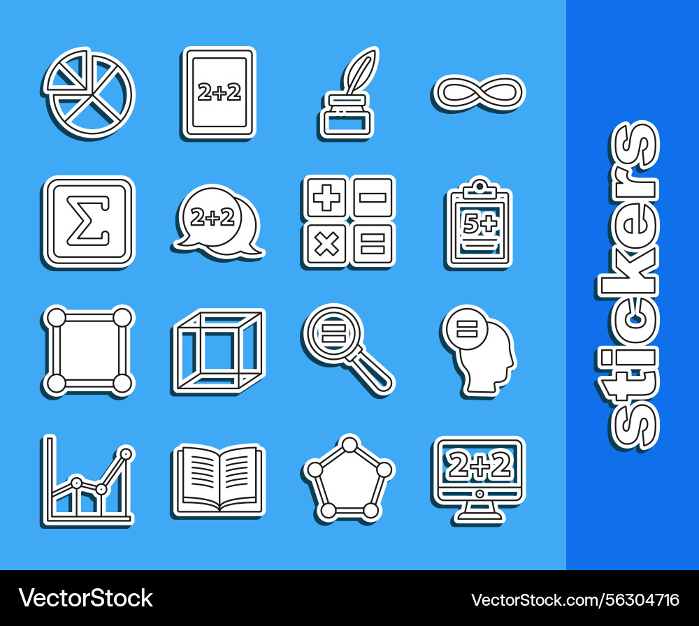 Set line graph schedule chart diagram test vector image