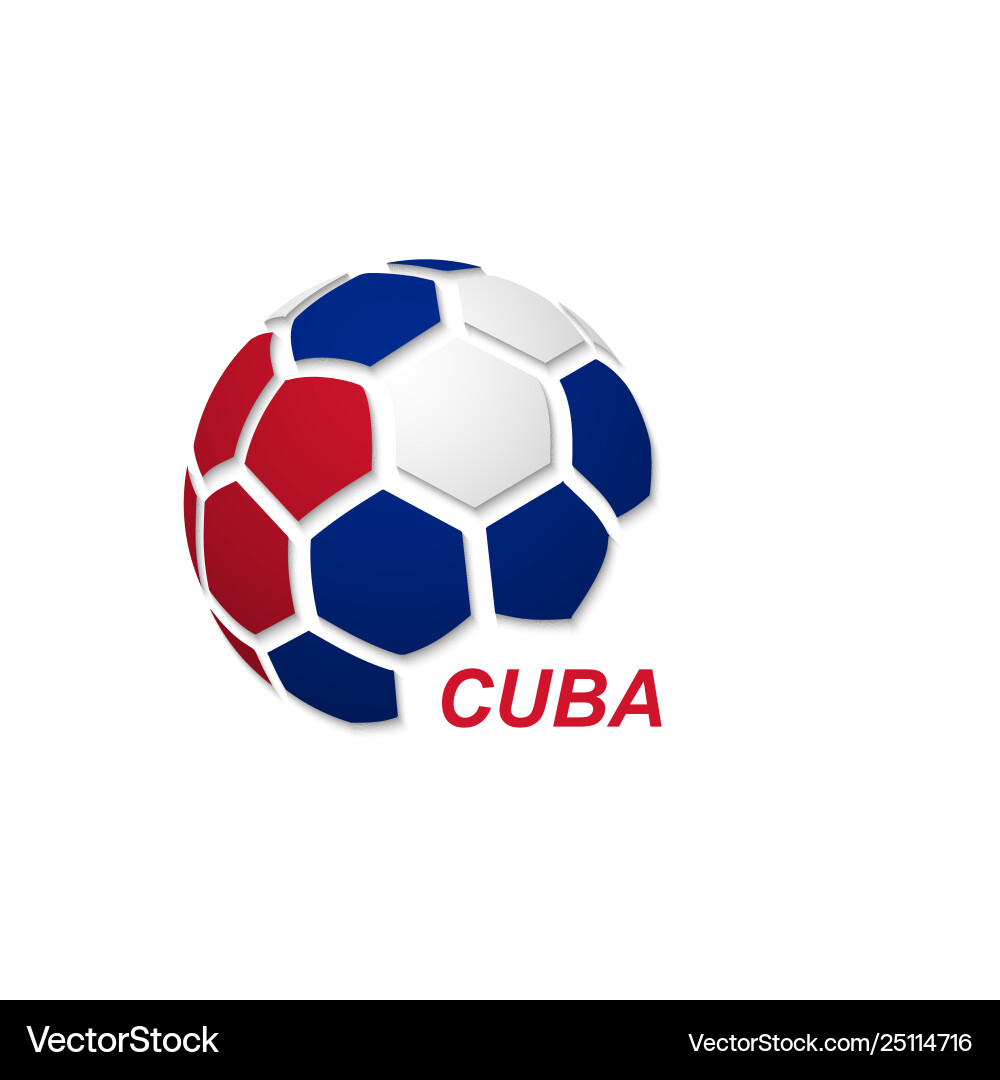 Soccer ball with national flag colors Vector Image