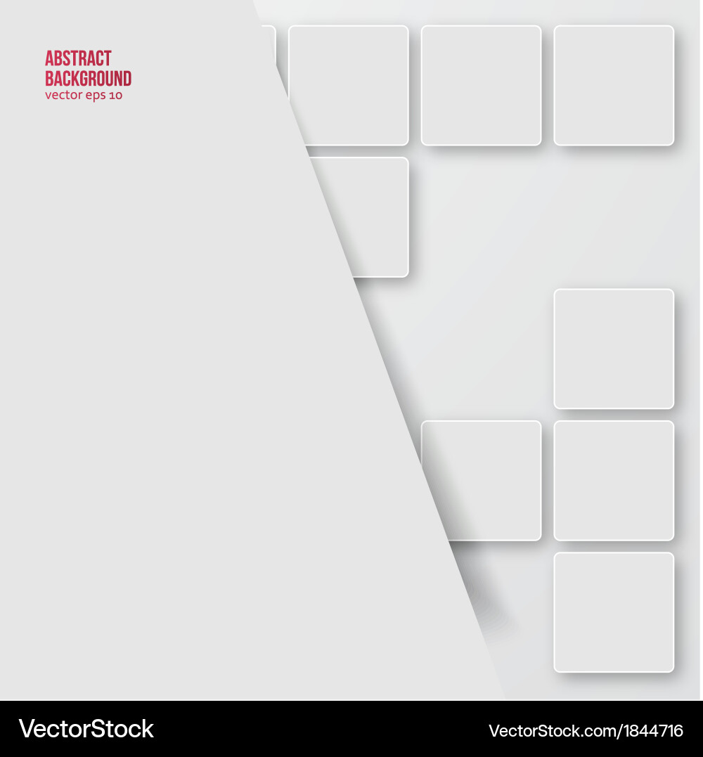 White Square Background with Shadow vector image