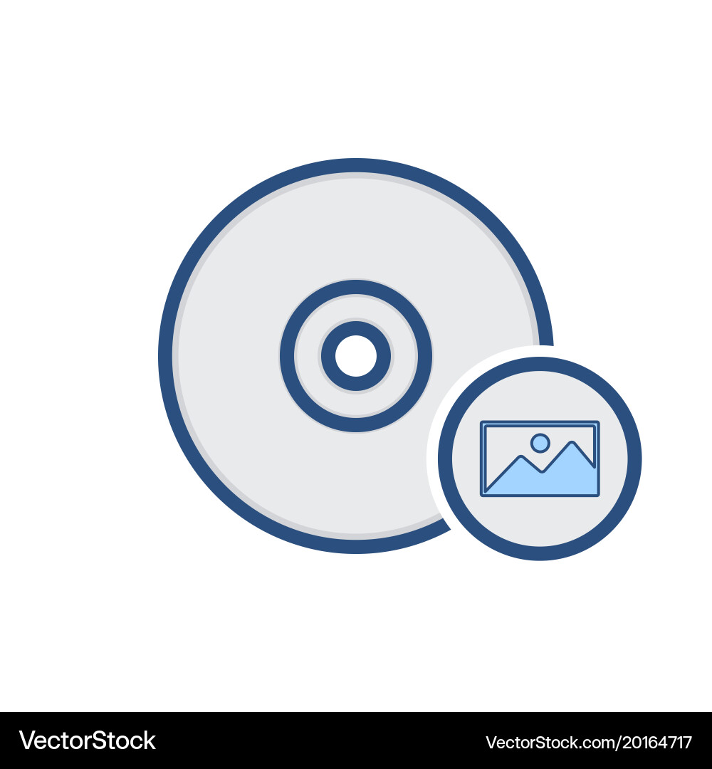 Burn disk drive image iso storage write icon vector image