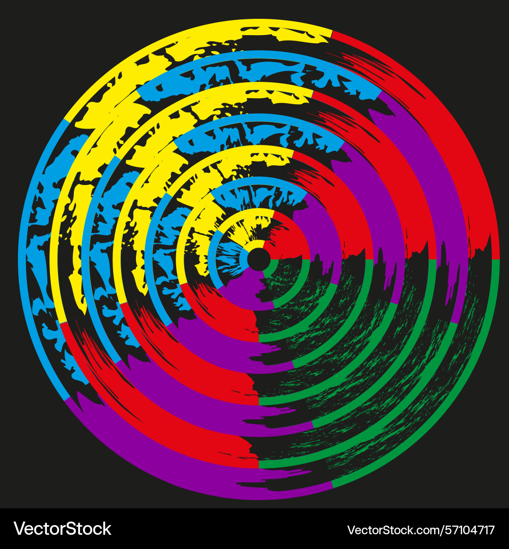 Color spiral loops abstract curve swirls Vector Image