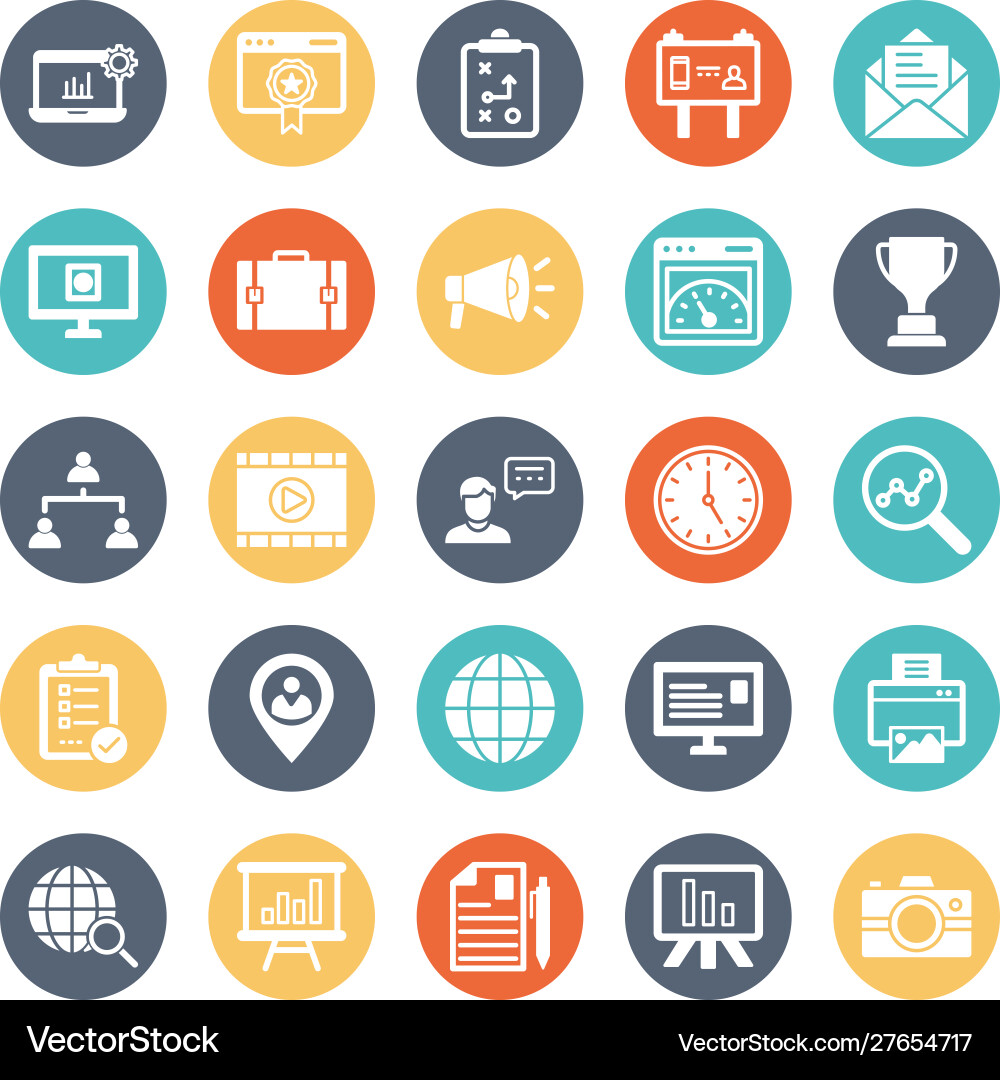 Digital system icons set every single icon vector image