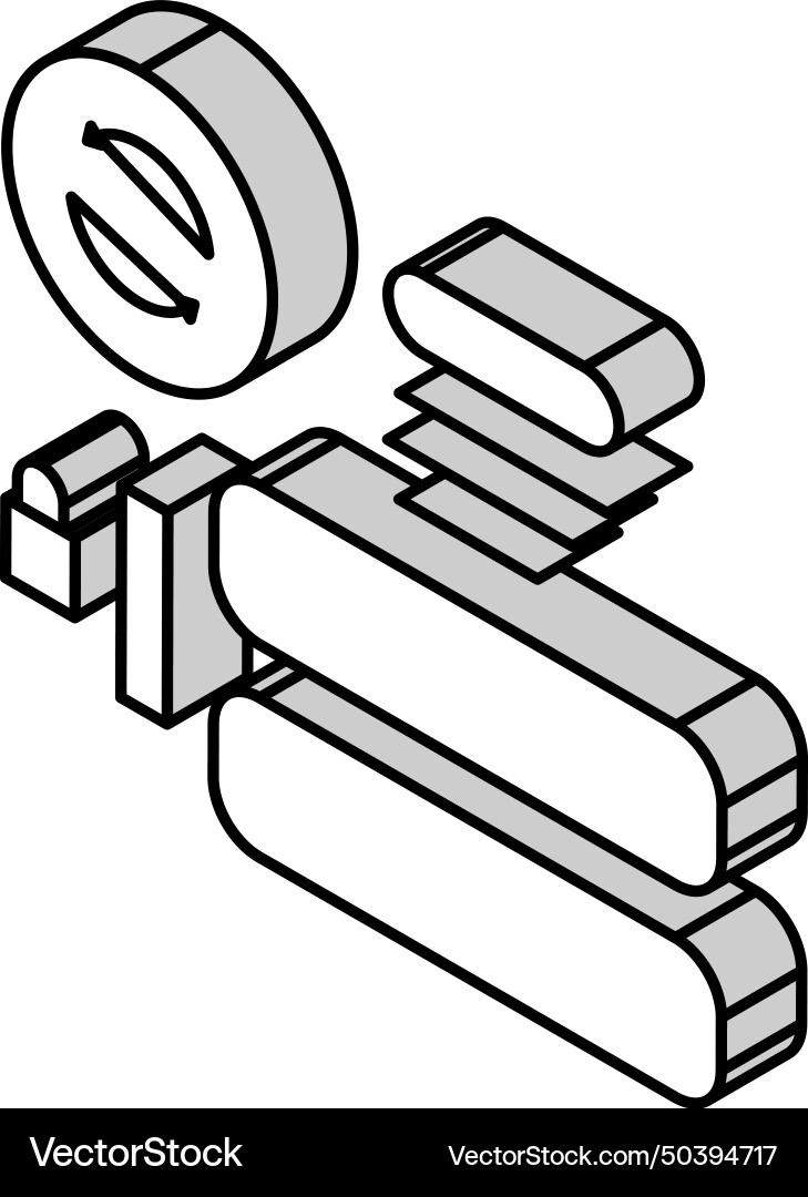 Failed password isometric icon Failed password isometric icon vector image