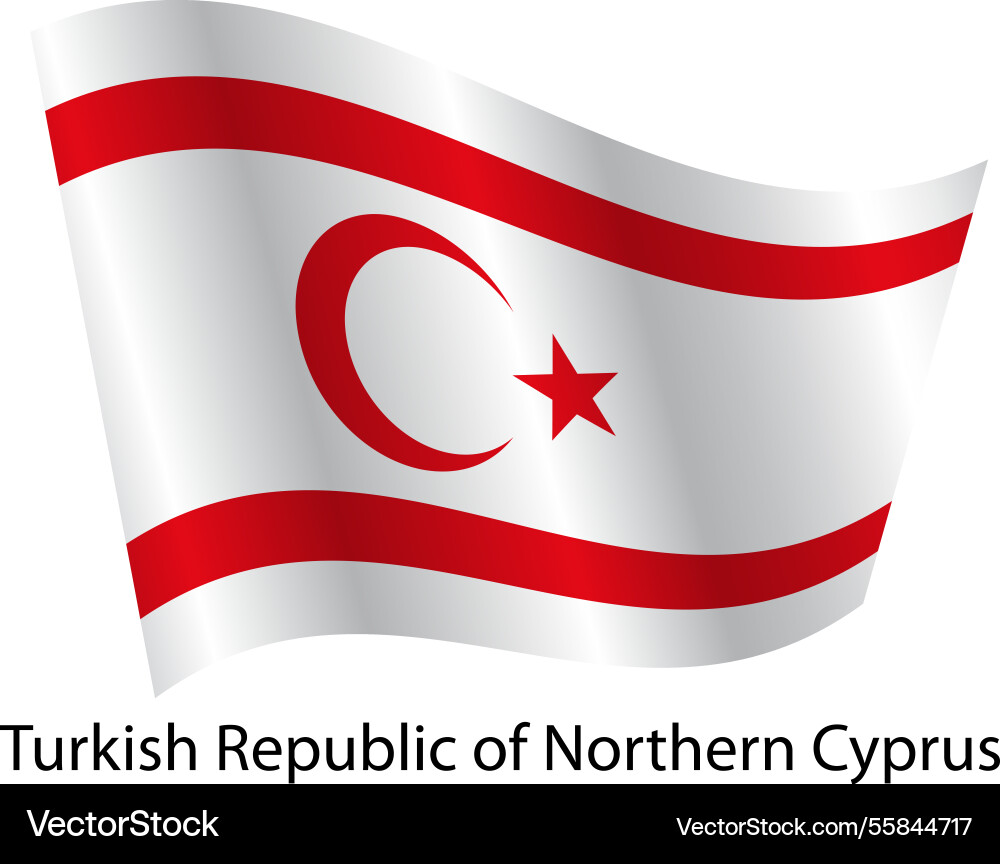 Flagge der Landestürkische Republik und Nord Flagge der Landestürkische Republik und Nord vektorbild