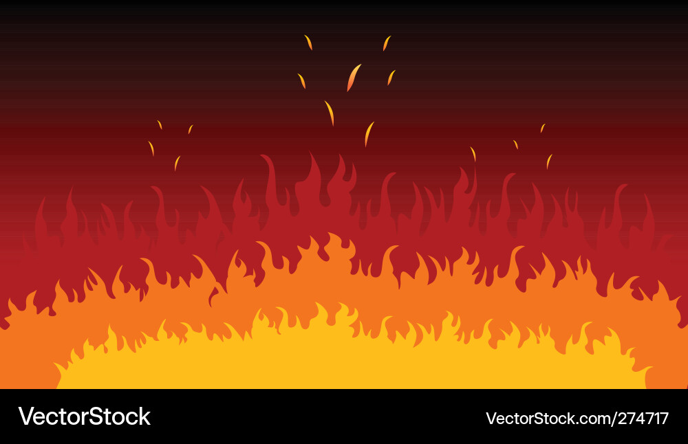 Flames and fire Vector Image