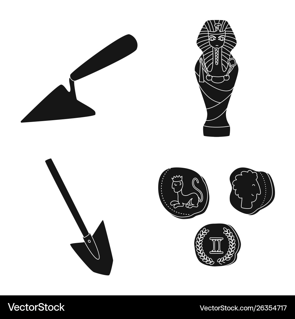 Isolated object museum and attributes sign set Isolated object museum and attributes sign set vector image