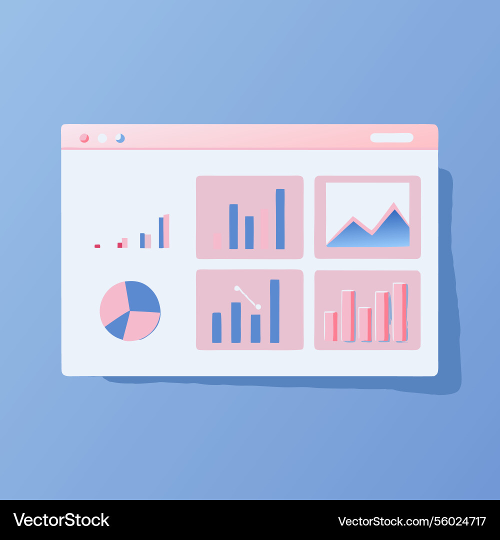 Modern dashboard displaying business analytics vector image