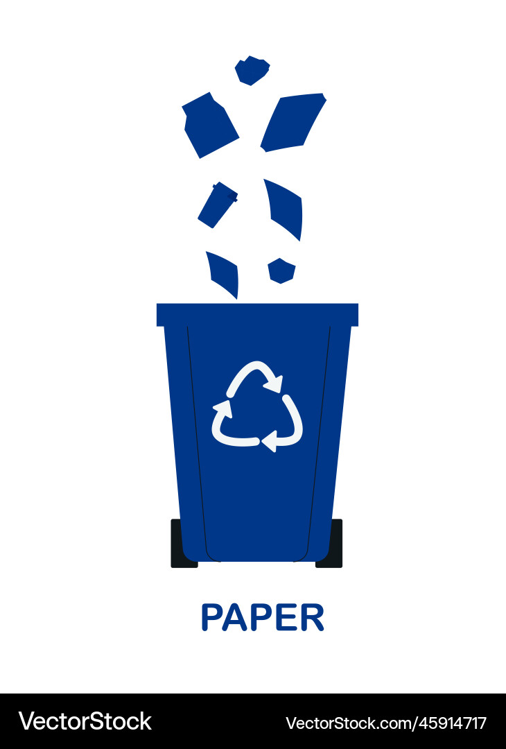 Papier Müllsortierung vektorbild