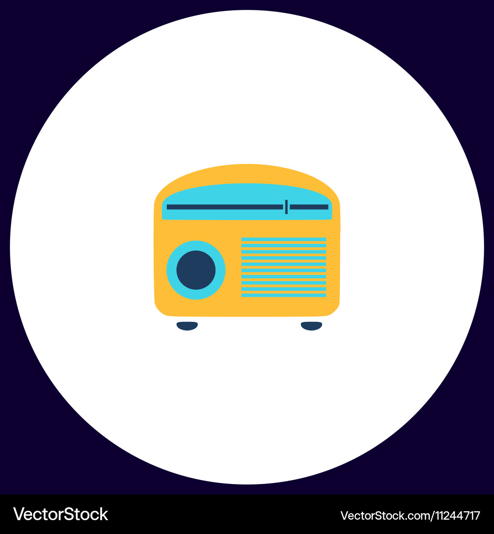 Retro radio computer symbol Vector Image
