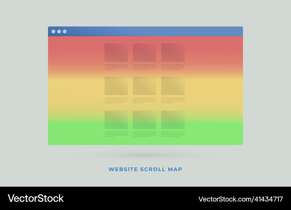 Scrollmap oder Website Scroll Wärmekarte Werkzeug - Typ Scrollmap oder Website Scroll Wärmekarte Werkzeug - Typ vektorbild