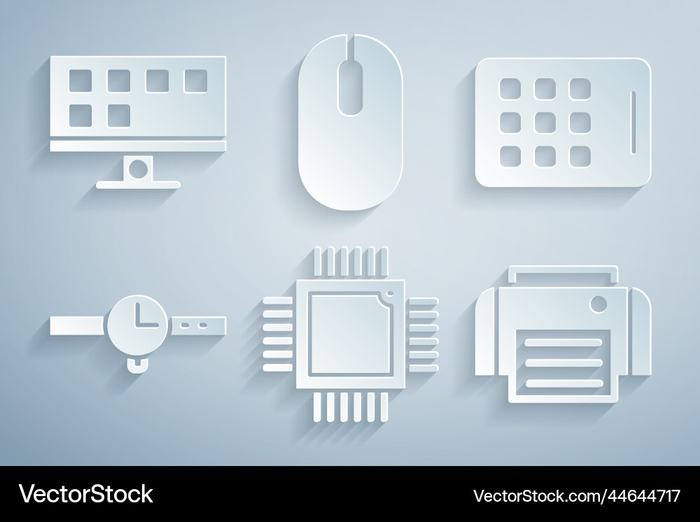 Set processor with microcircuits cpu graphic Set processor with microcircuits cpu graphic vector image