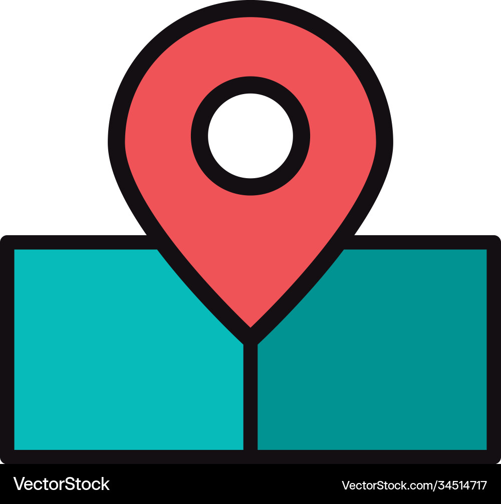User interface gps navigation pointer location vector image