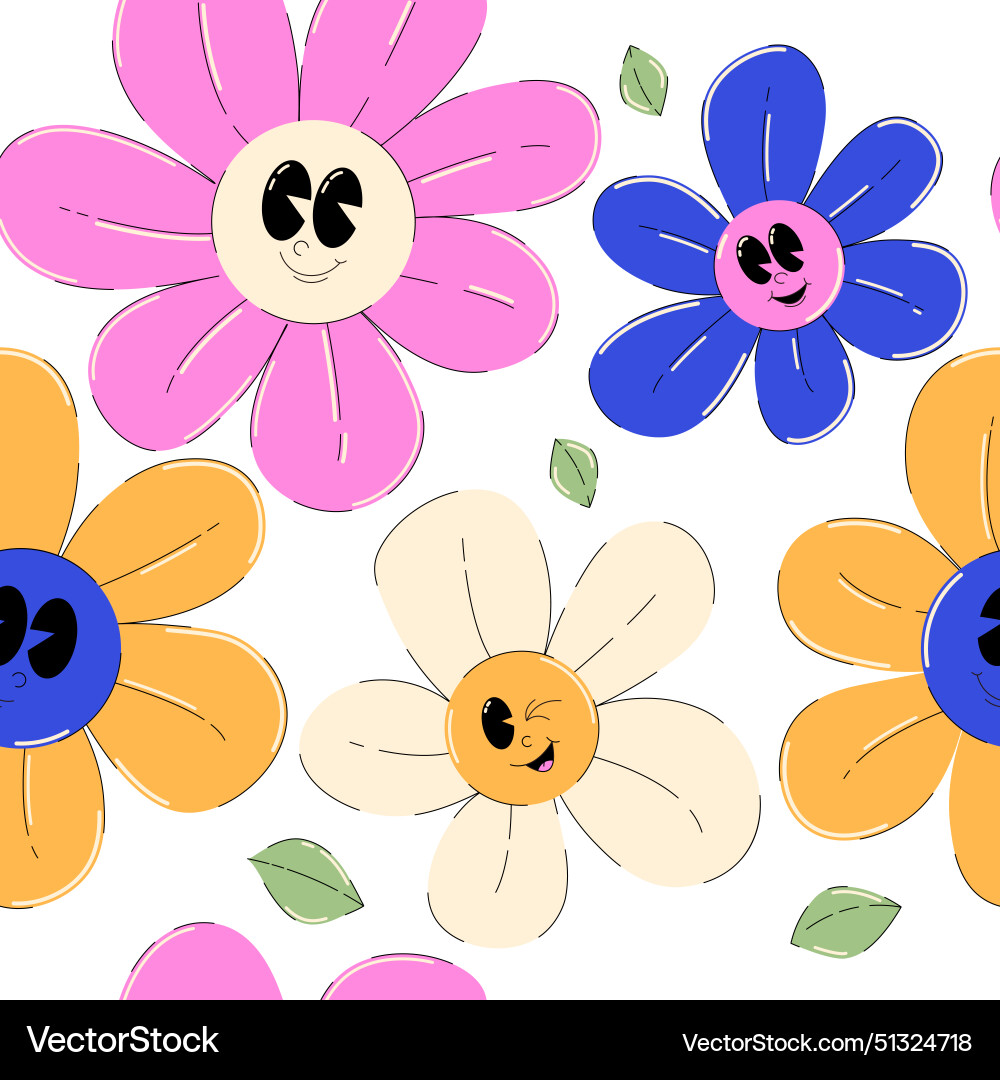 2000s background retro seamless pattern y2k style Vector Image