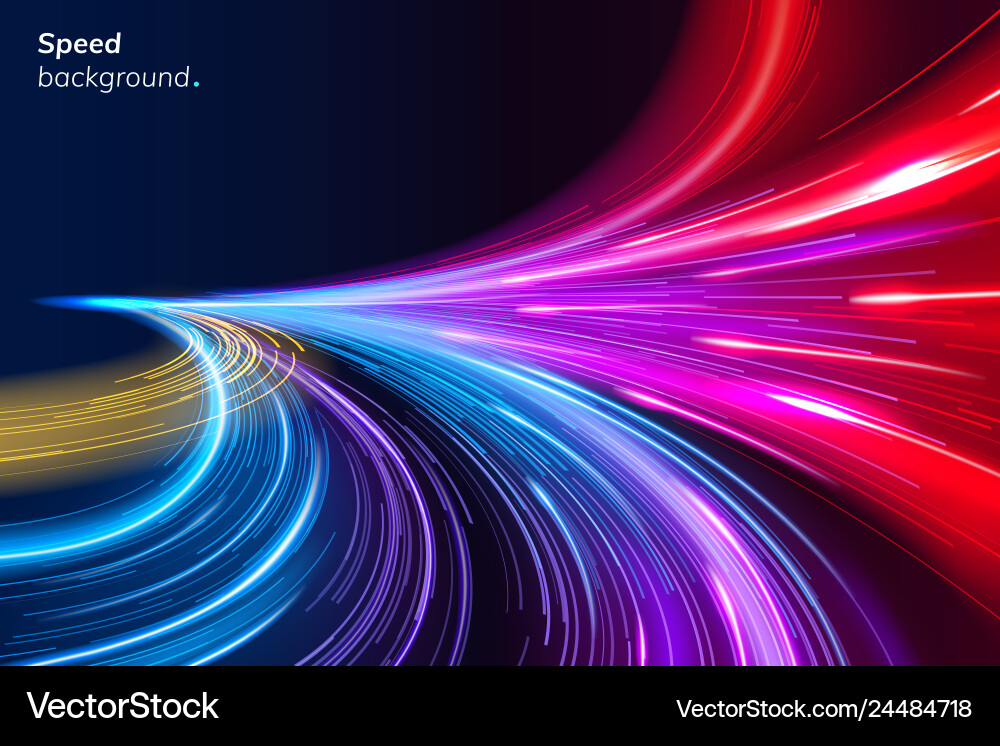 Abstract colorful speed background with lines vector image