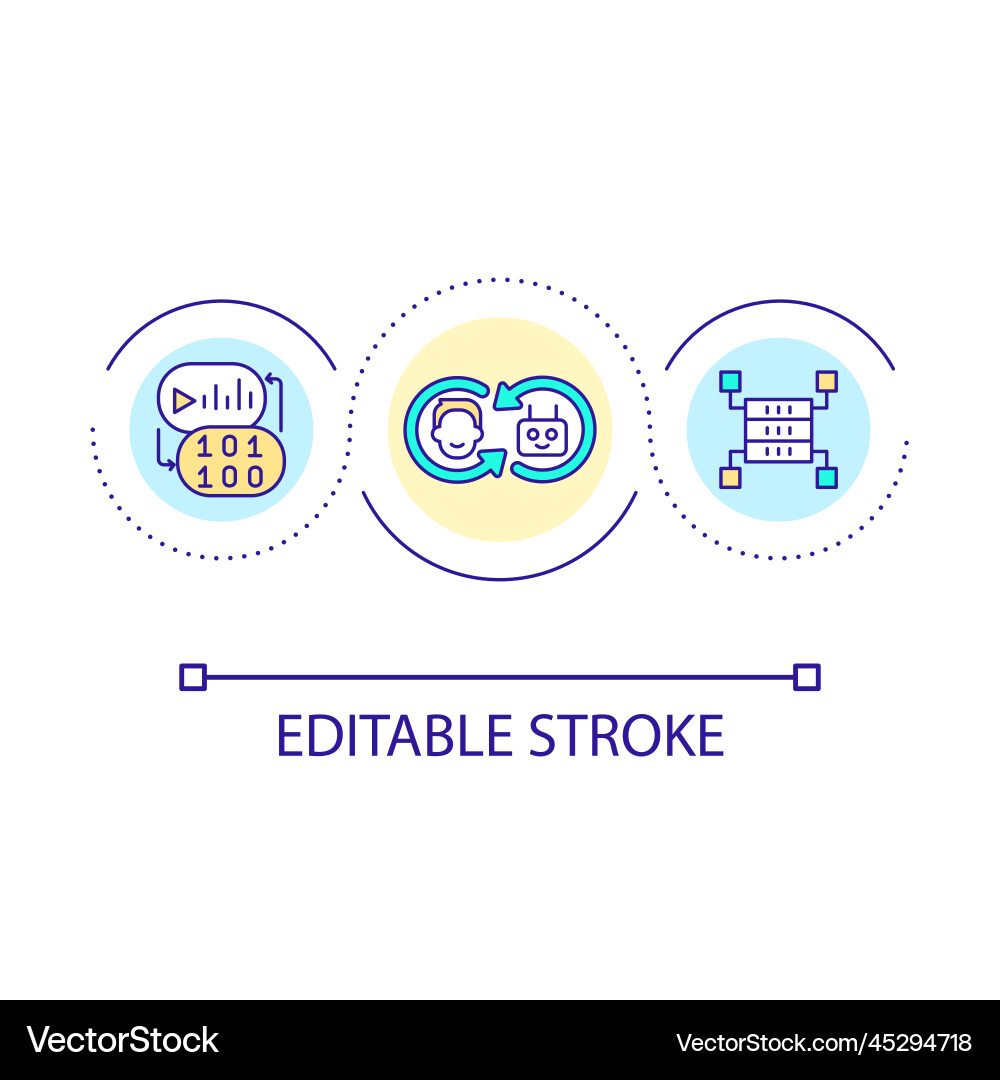 Ai in customer service loop concept icon Vector Image