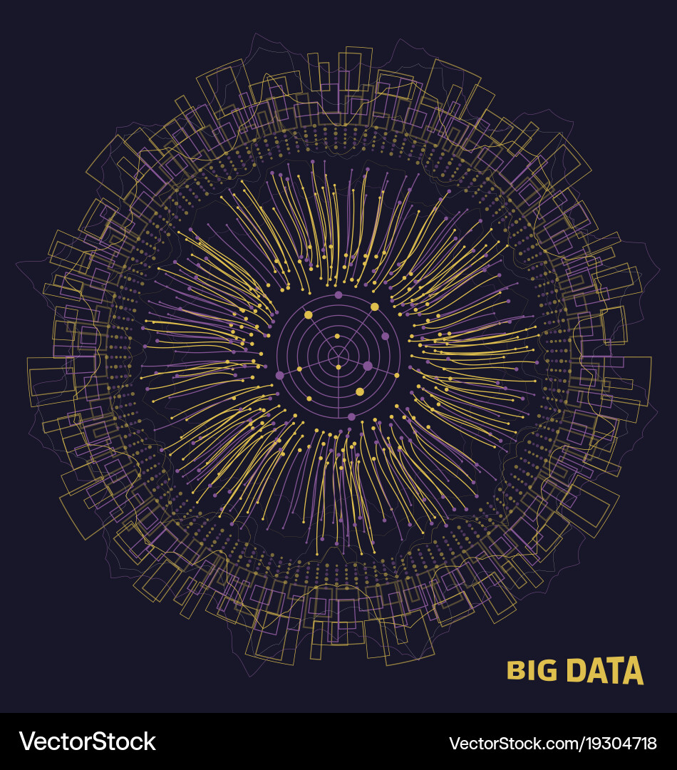 Data Network Structure - Lines and Dots vector image
