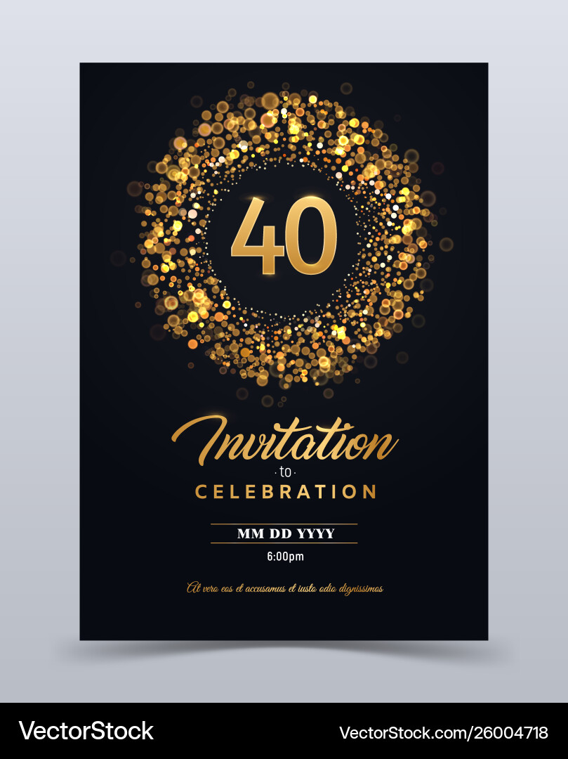 Gold and Black Arches Milestone Party Invitation for only USD 2.99 |  Hallmark, image size:809x1080