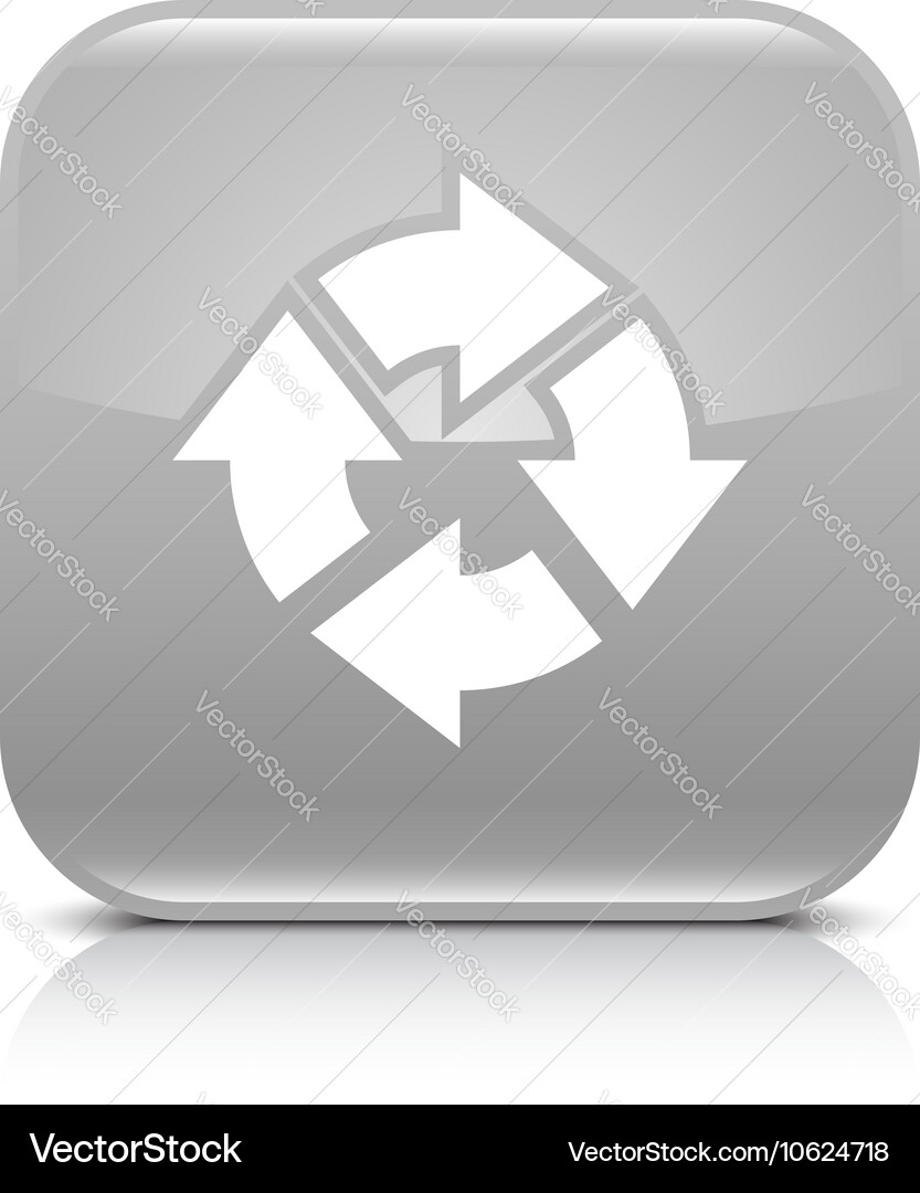 Gray arrow repeat reload refresh rotation icon vector image