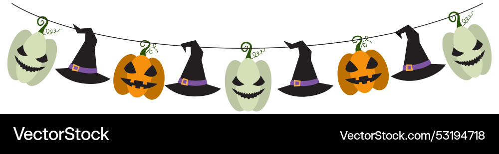 Halloween Party Dekoration Girlande mit Fledermaus Halloween Party Dekoration Girlande mit Fledermaus vektorbild