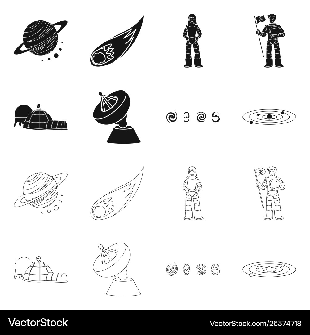 Isolated object astronomy and technology sign Isolated object astronomy and technology sign vector image