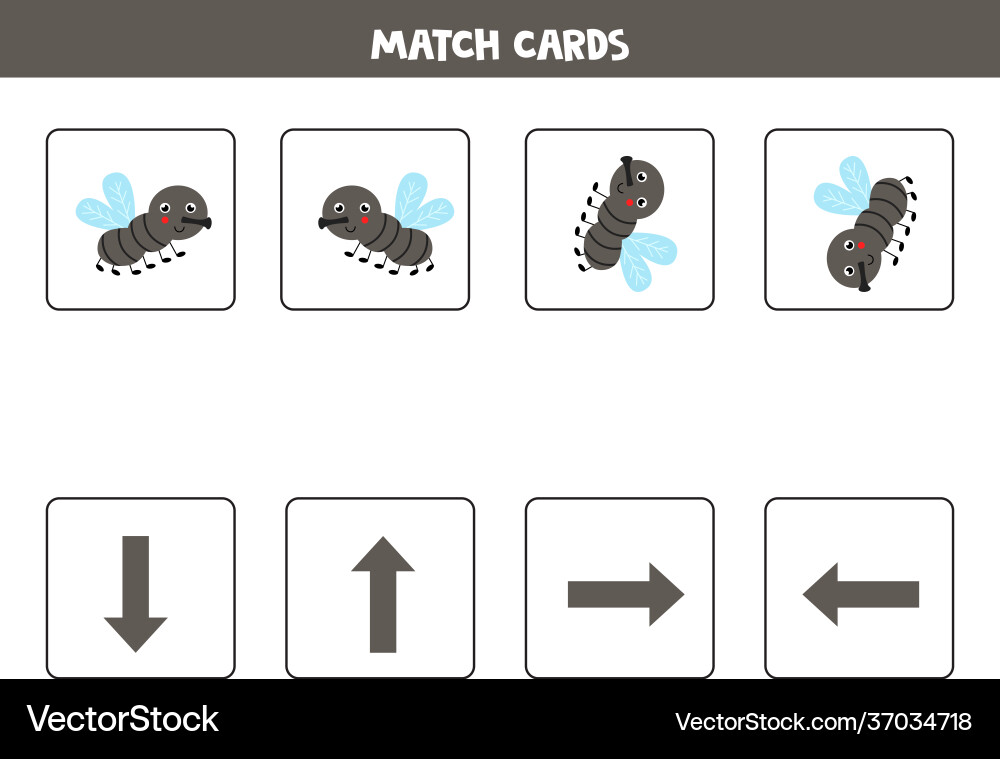 Left right up or down spatial orientation vector image