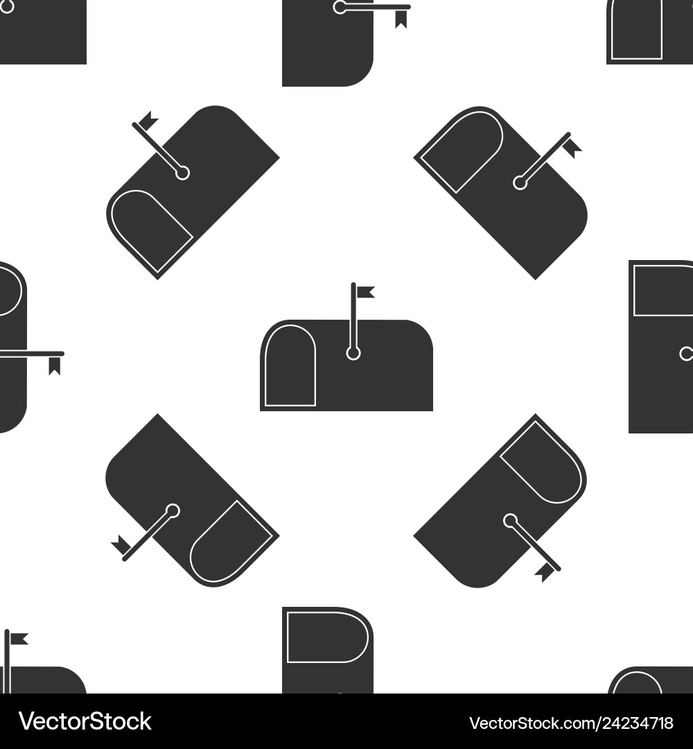 Mail box icon isolated seamless pattern Mail box icon isolated seamless pattern vector image