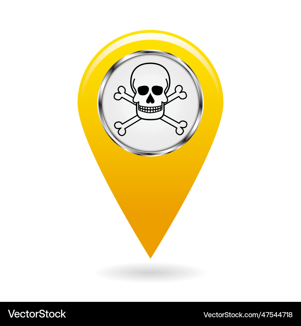 Map pointer index of poisonous substances Map pointer index of poisonous substances vector image