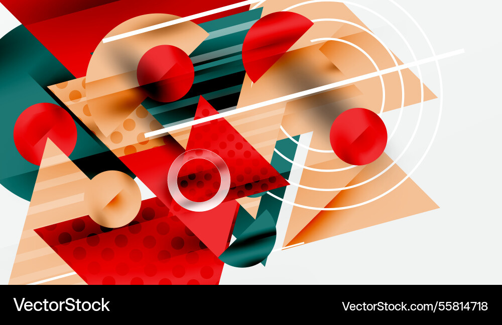 Modern geometric background - overlapping Vector Image