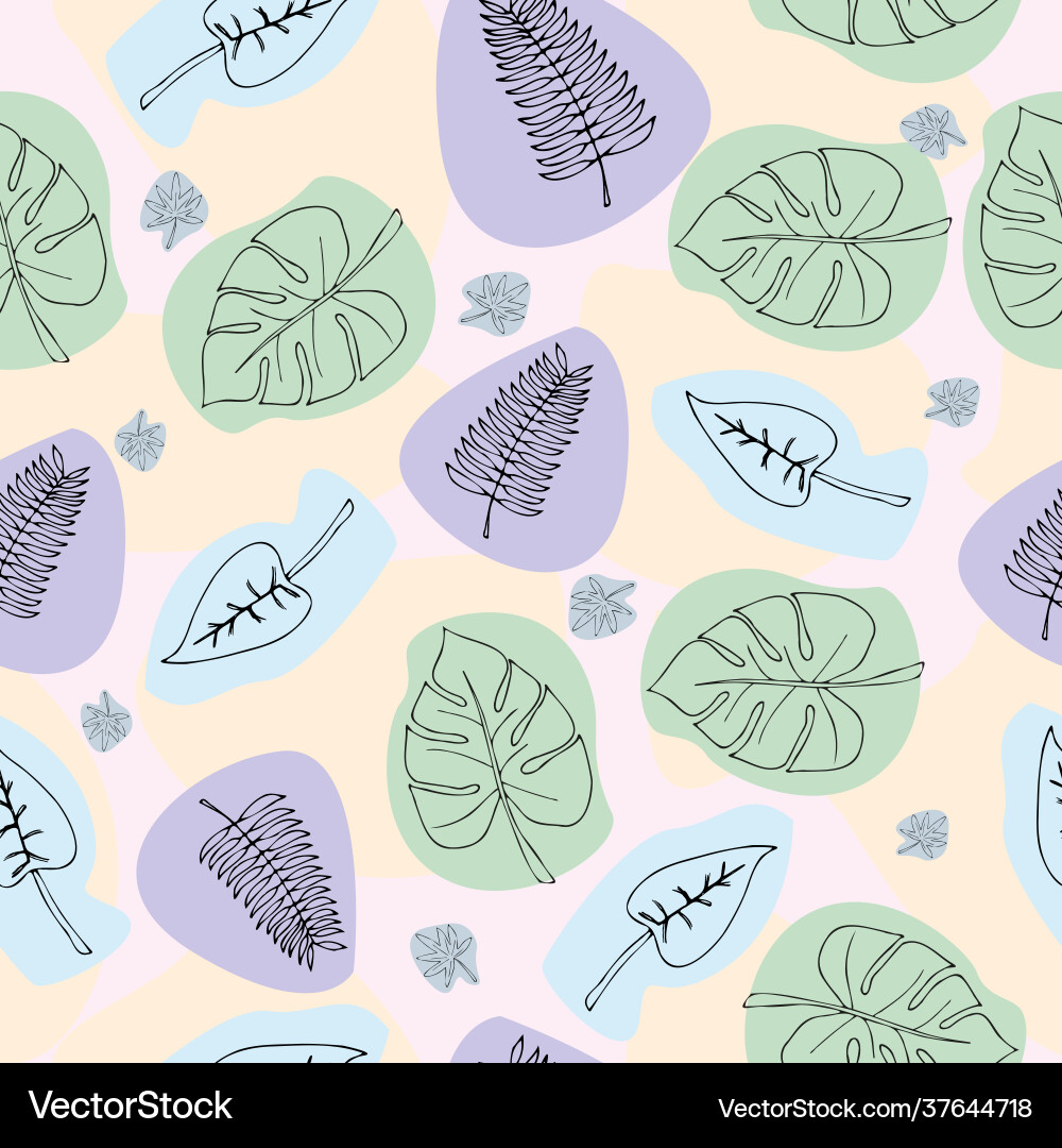 Modern hand drawn abstract seamless pattern Vector Image