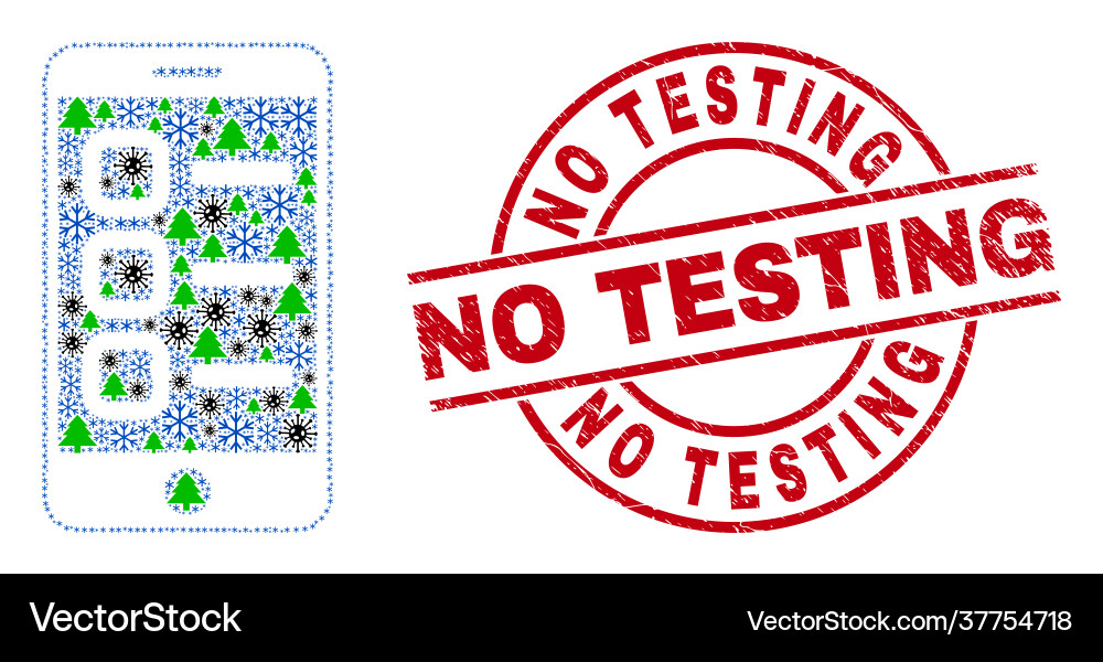 No testing textured stamp and smartphone tasks No testing textured stamp and smartphone tasks vector image