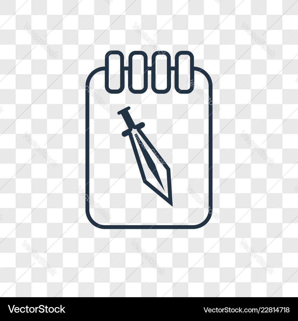 Notebook concept linear icon isolated vector image