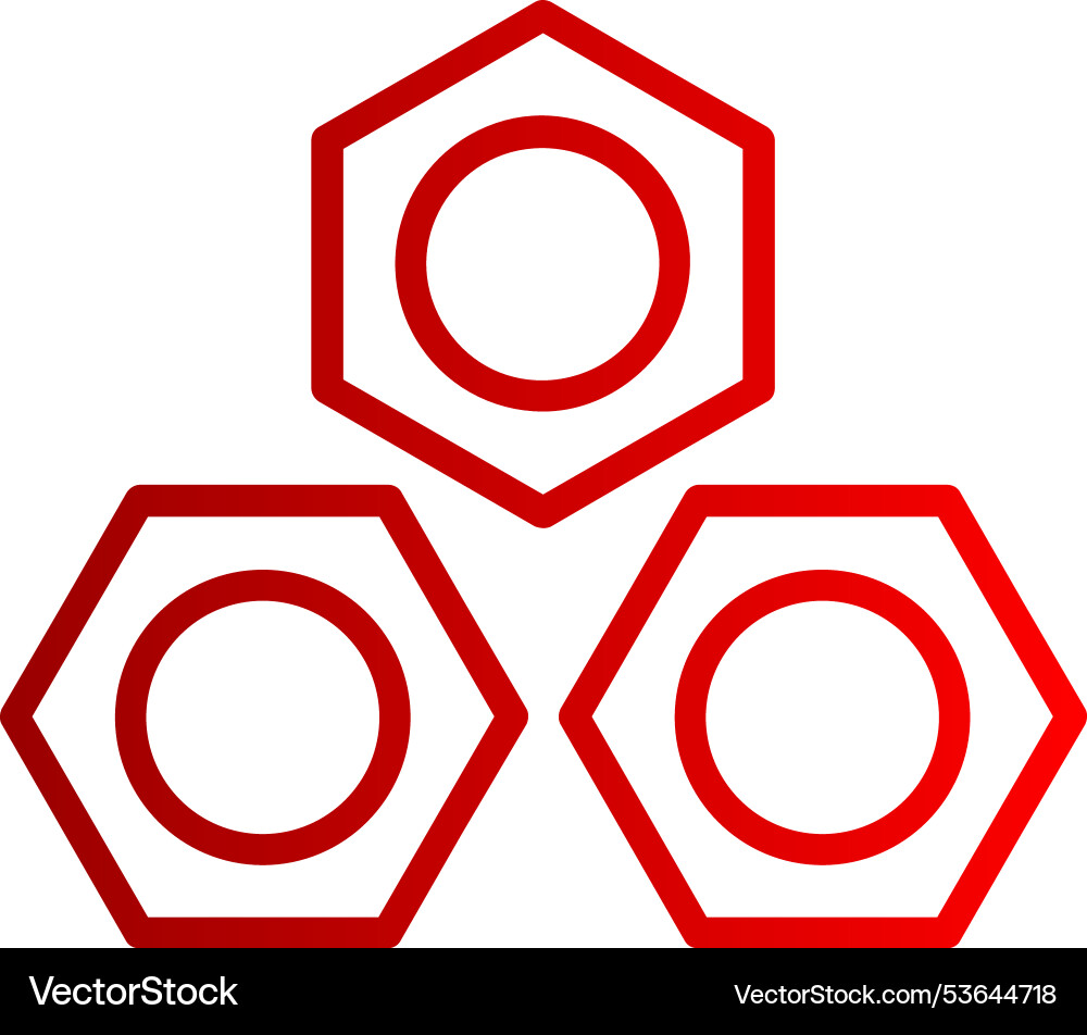 Nuts line gradient icon Vector Image