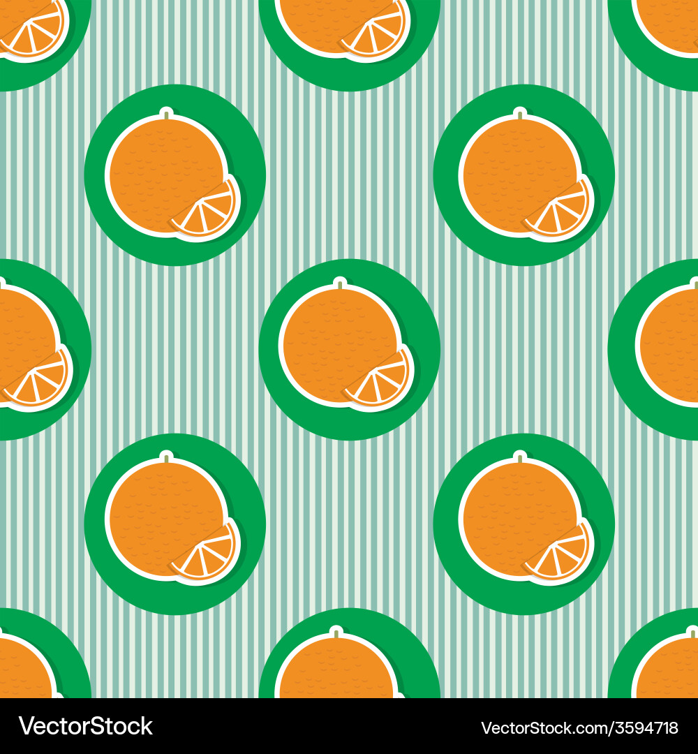 Oranges pattern seamless texture with ripe vector image
