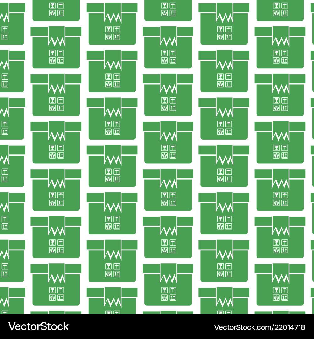 Pattern background box package icon Vector Image