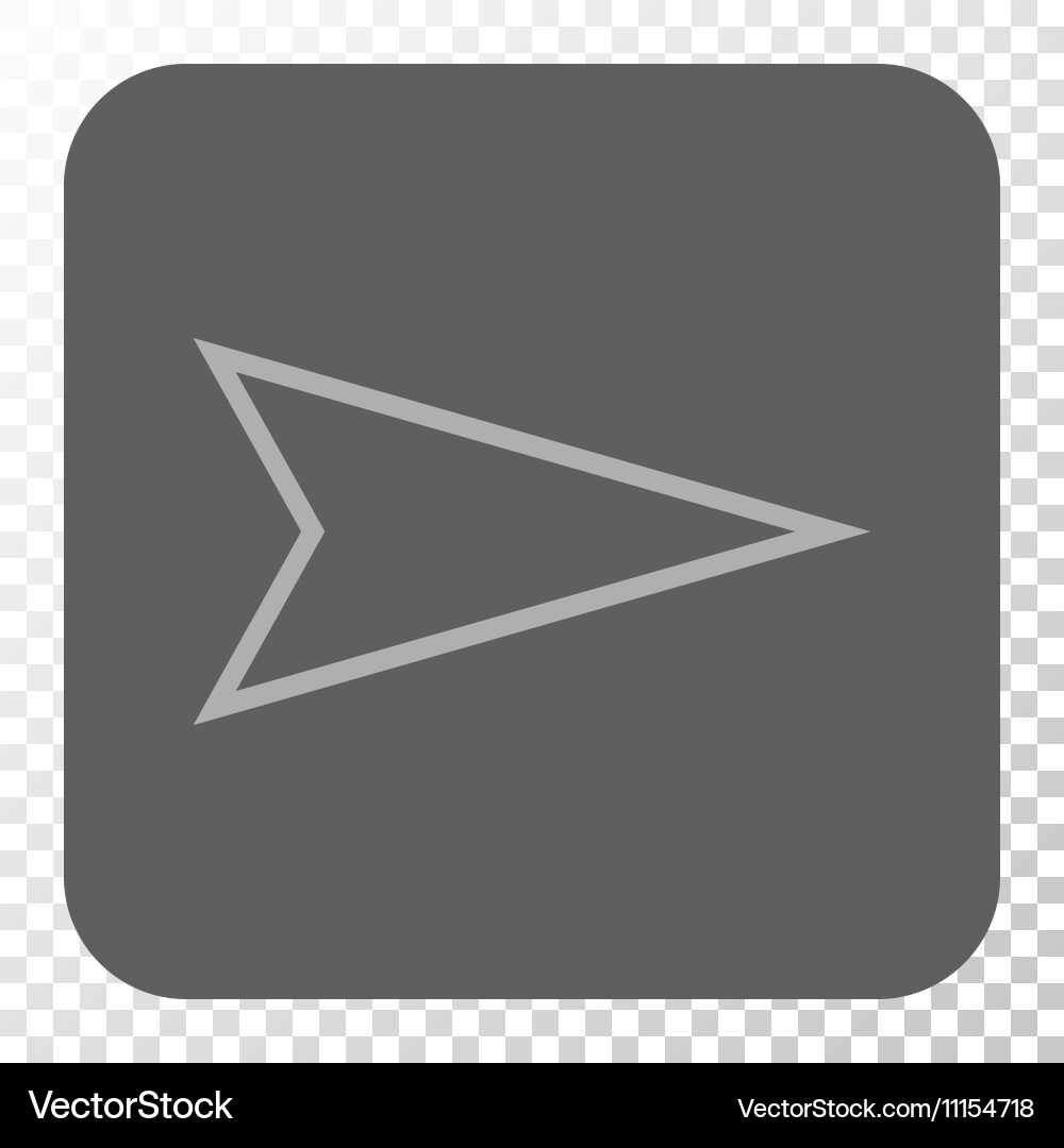 Pointer right rounded square button Vector Image
