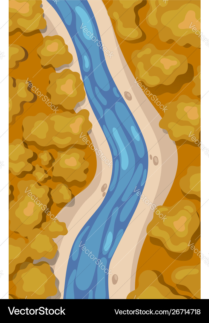 River top view simple graphics Vector Image