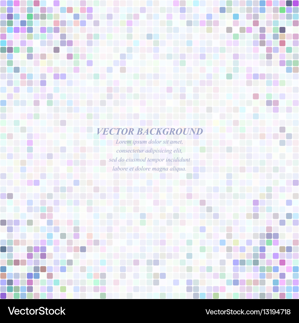 Rounded square mosaic pattern background design vector image