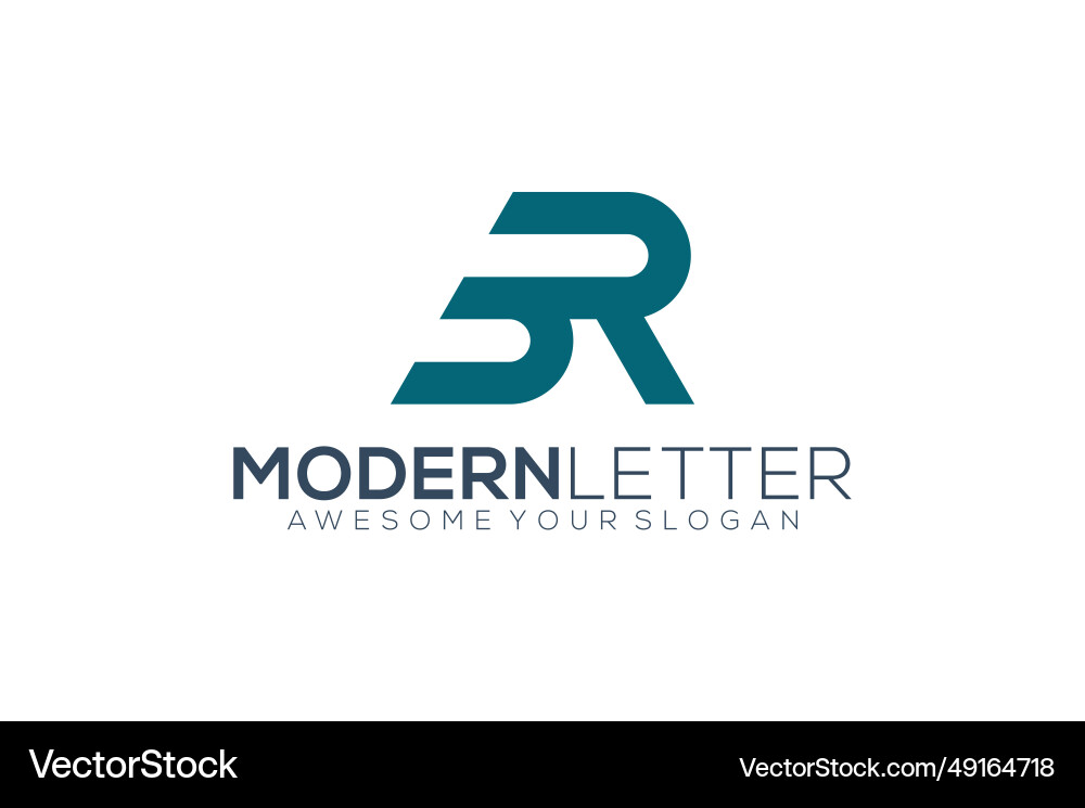 Schreiben B & R Logo Vorlage Vektorbild