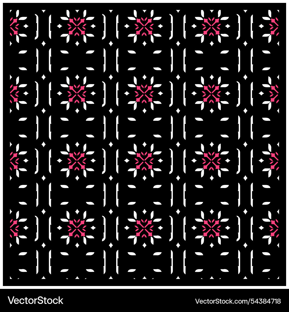 Seamless tribe print pattern dark background vector image