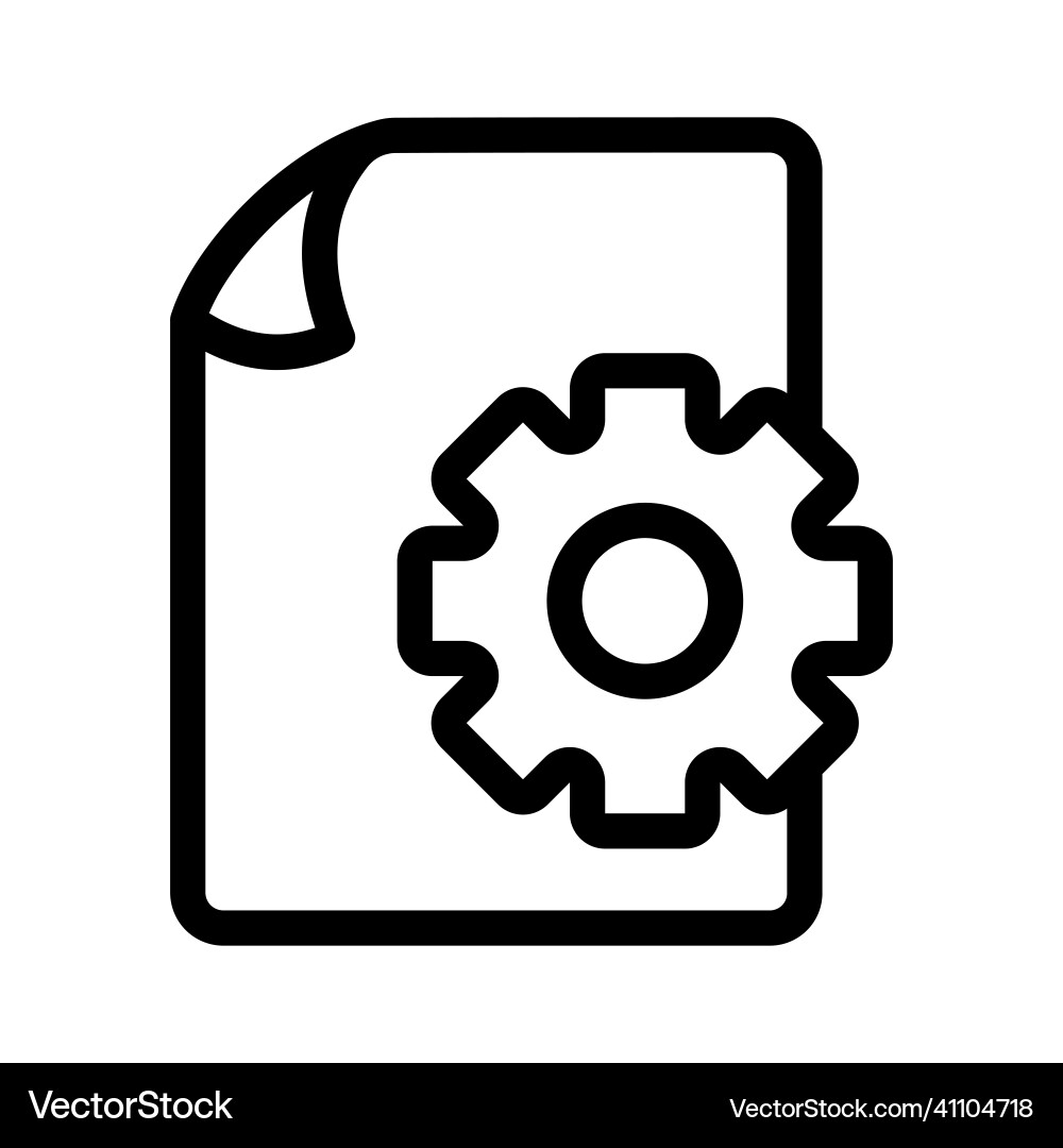 Setting document file paper page configuration Setting document file paper page configuration vector image