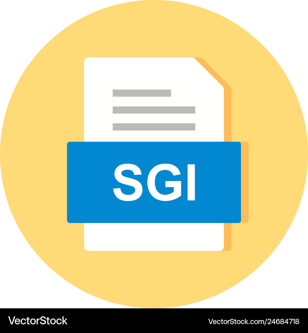 Sgi file document icon vector image