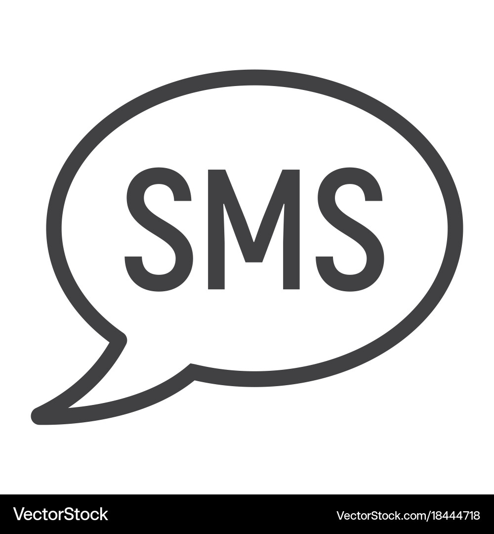Sms line icon web and mobile message sign vector image