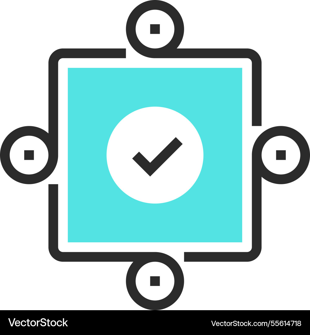 Solution flat line web icon concept Solution flat line web icon concept vector image