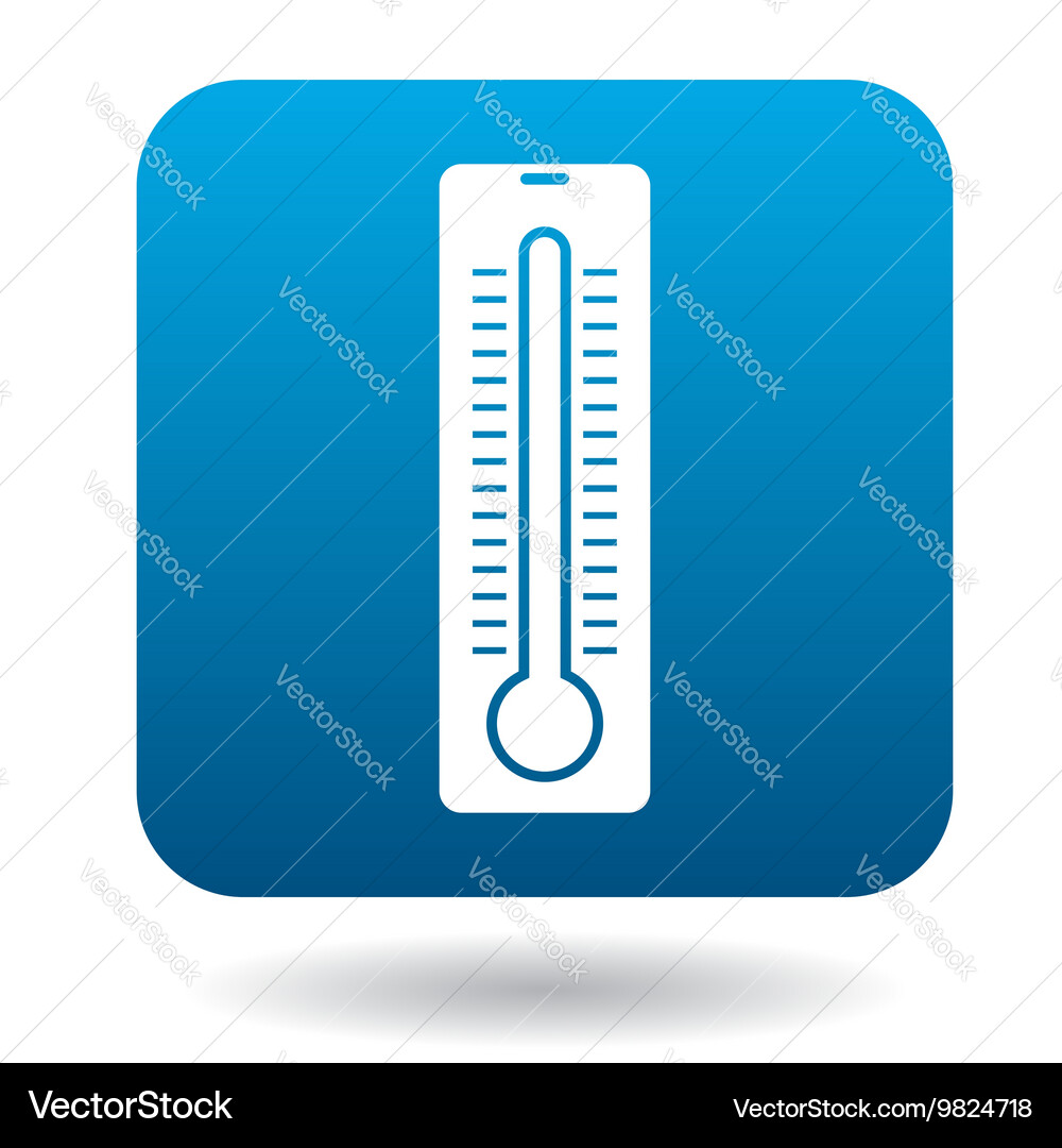 Thermometer icon in simple style vector image