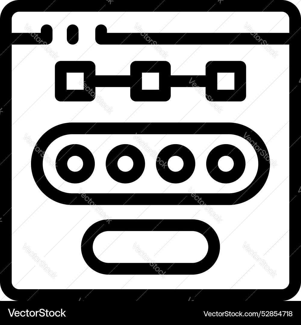 Website showing password protected content icon Website showing password protected content icon vector image