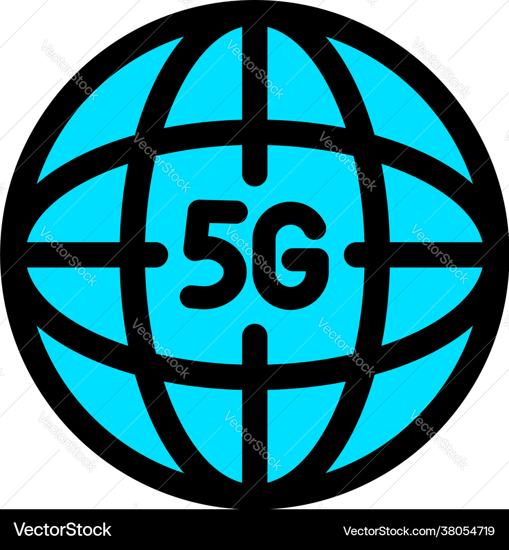 5g color icon in simple style 5g color icon in simple style vector image