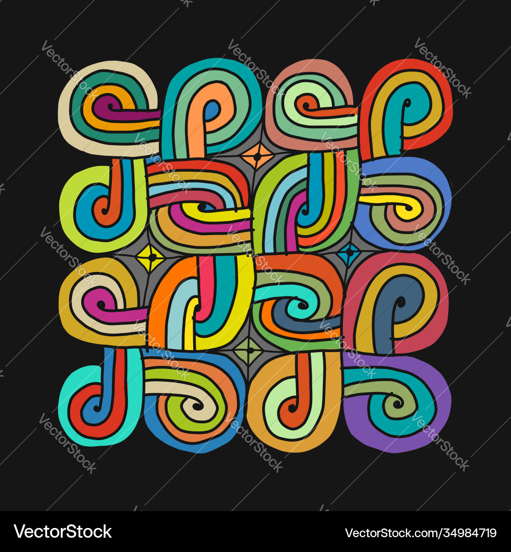 Abstract decor design element colorful lines Vector Image