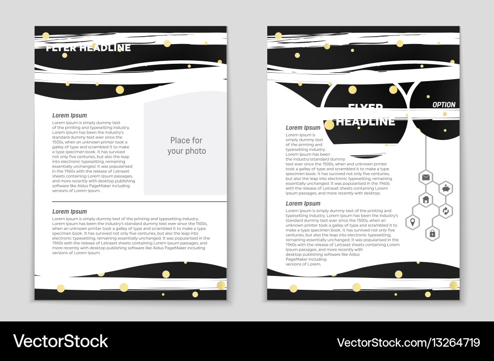 Abstract layout background set for art Vector Image