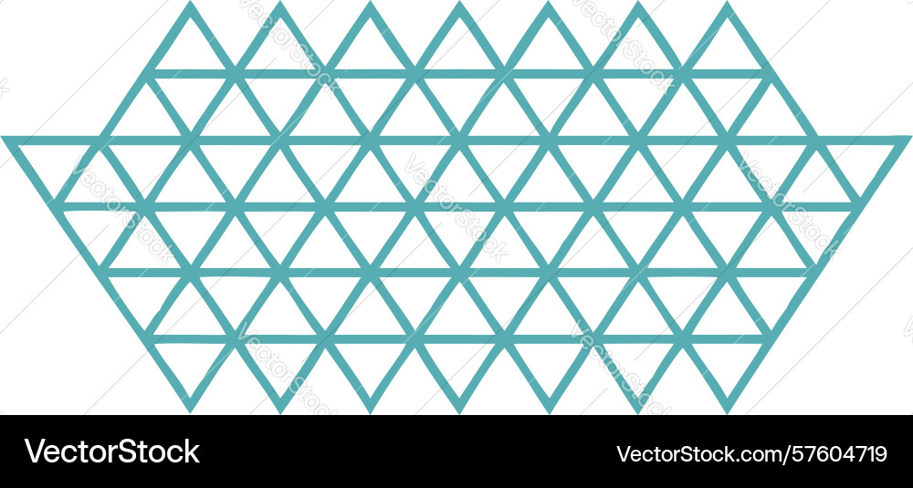 Blue outline geometric repeating triangle pattern Vector Image