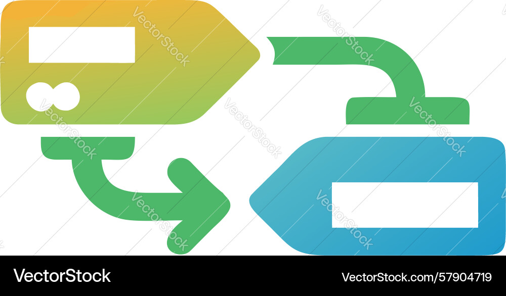 Data migration icon for system transfers design Vector Image